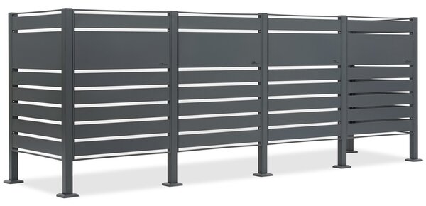Obudowa na 4 kosze na śmieci 120l lub 240l Halen CoverTech antracyt