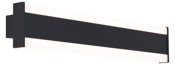 Nowoczesny kinkiet czarny CCT 60 cm z LED IP54 - Vanya