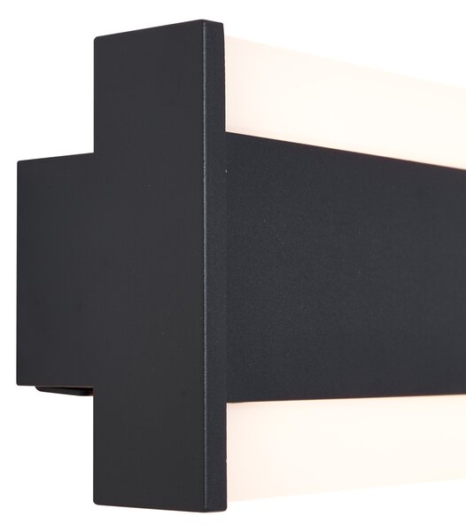 Nowoczesny kinkiet czarny 30 cm z LED CCT IP54 - Vanya
