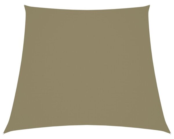 Żagiel ogrodowy, tkanina oxford, trapezowy, 2/4x3 m, beżowy