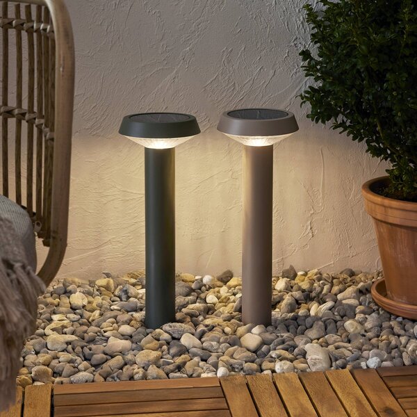 STAR TRADING Lampa z grotem ziemnym LED na wbijak „Casa”, zielona, wysokość 45 cm Casa, zielony, stal szlachetna, nowoczesny