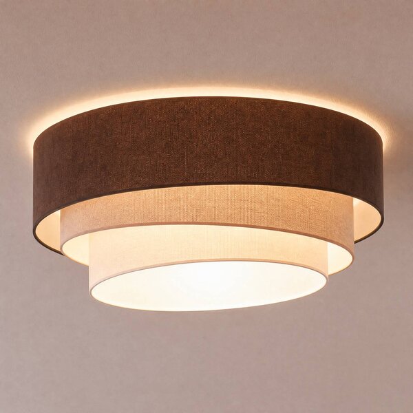 Lampa sufitowa Trio Duolla, kuchnia, tkanina / materiał / jedwab, młodzieżowy