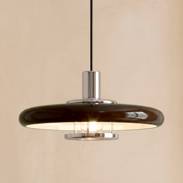 Lampa wisząca Branford Lindby, możliwość ściemniania, brązowy / rdzawy, salon / jadalnia, metal, vintage