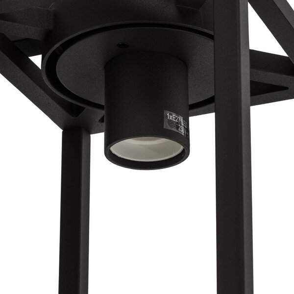Lampa zewnętrzna z czujnikiem ruchu Ferda Lucande, możliwość ściemniania, czarny, aluminium, nowoczesny
