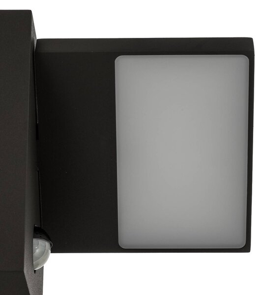 Lampa zewnętrzna z czujnikiem ruchu Silvan Lucande, czarny, aluminium, nowoczesny