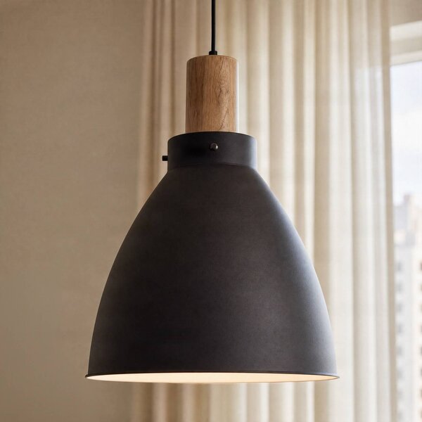 Lampa wisząca Trebale Lindby, możliwość ściemniania, czarny, salon / jadalnia, metal, skandynawski