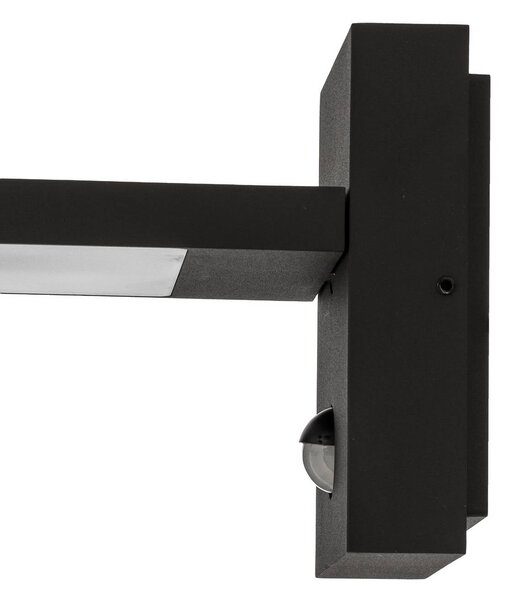 Lampa zewnętrzna z czujnikiem ruchu Silvan Lucande, czarny, aluminium, nowoczesny