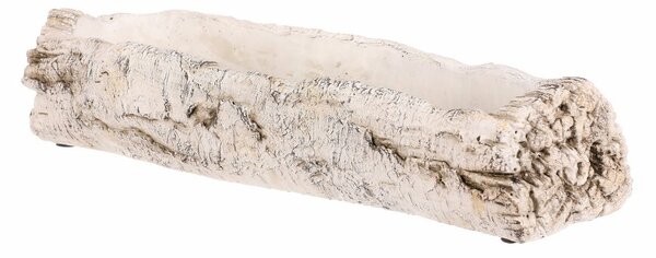 Osłonka na kwiaty - skrzynka, imitacja brzozy, 39 x 14 x 8 cm, 39 cm