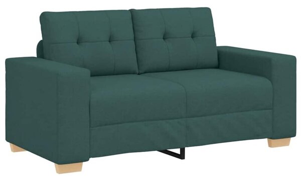 Sofa dwuosobowa, ciemnozielona, 160x77x82 cm, tkanina