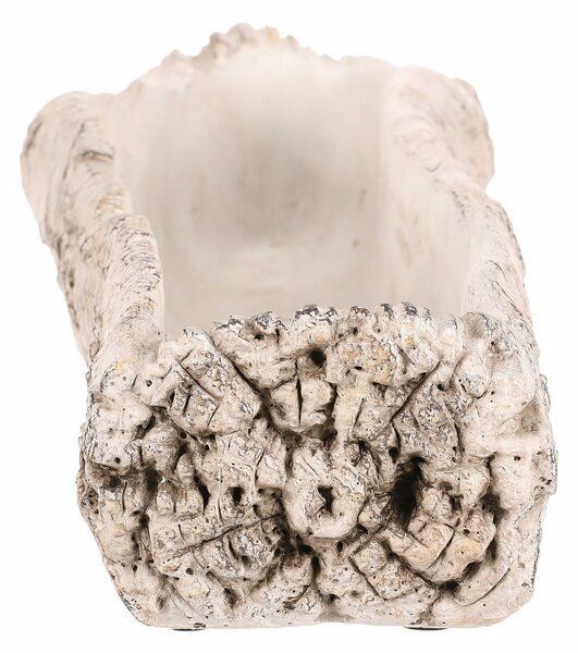 Osłonka na kwiaty - skrzynka, imitacja brzozy, 39 x 14 x 8 cm, 39 cm
