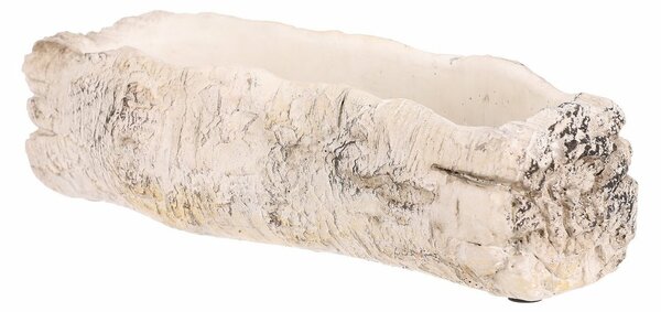 Osłonka na kwiaty - skrzynka, imitacja brzozy, 24 x 10 x 7 cm, 24 cm