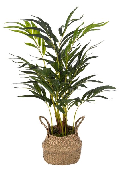 Sztuczna palma jak żywa w doniczce z plecionki, wys. 80 cm