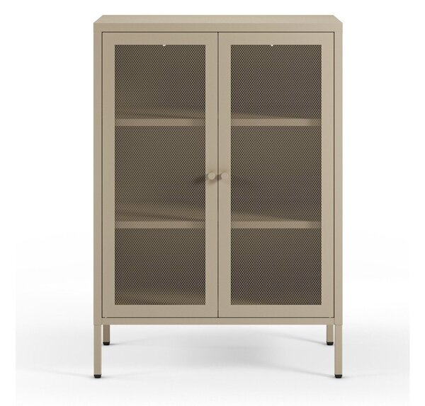 Kremowa metalowa szafka 70x100x40 cm Fayna – Marckeric