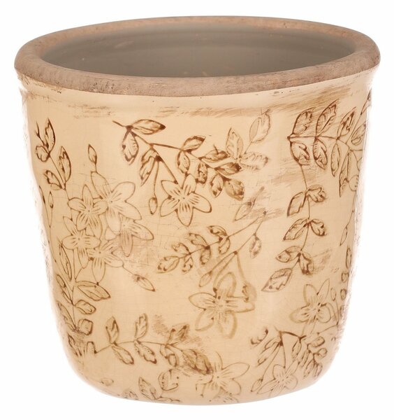 Osłonka ceramiczna na kwiaty Flores retro, 13 x 12 cm, 13 cm