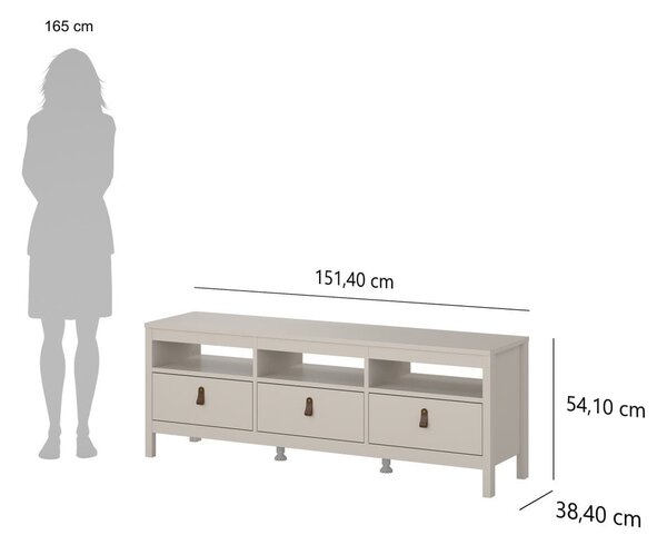 Szarobeżowa szafka pod TV 151x54x38 cm Madrid – Tvilum