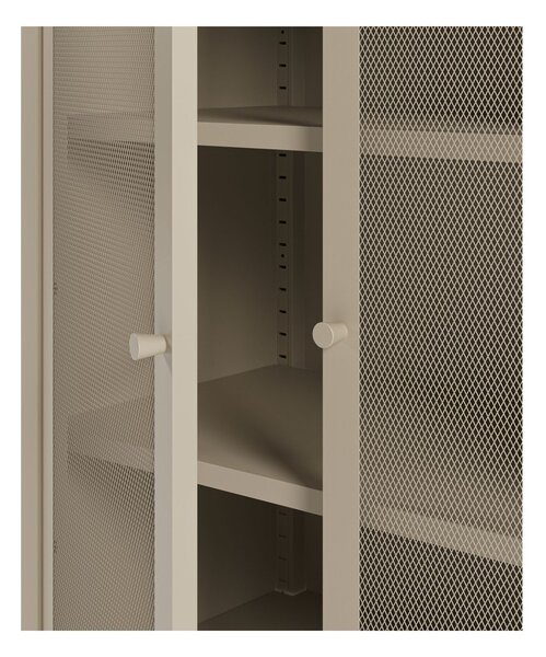 Kremowa metalowa szafka 70x100x40 cm Fayna – Marckeric