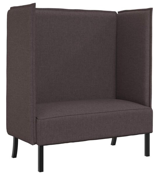 Sofa z wysokim oparciem ciemnobrÄ zowy 109 x 56 x 121 cm tkanina