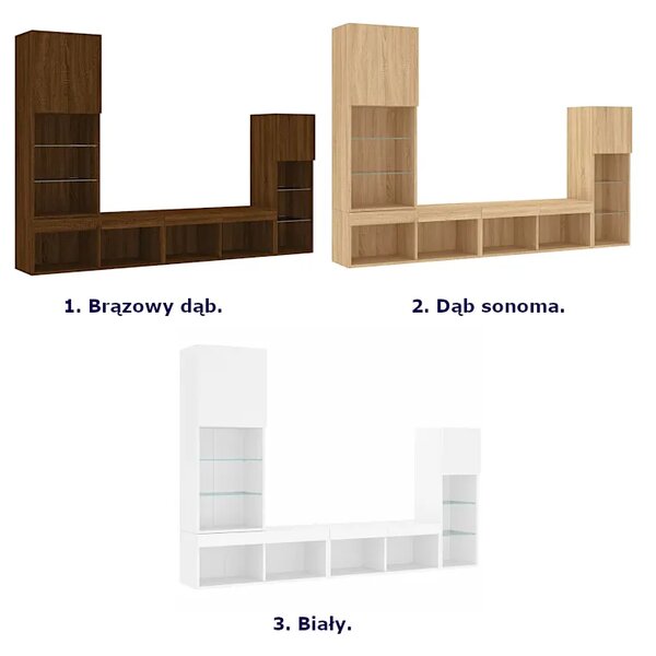 4-częściowy zestaw mebli w kolorze białym S4-E86