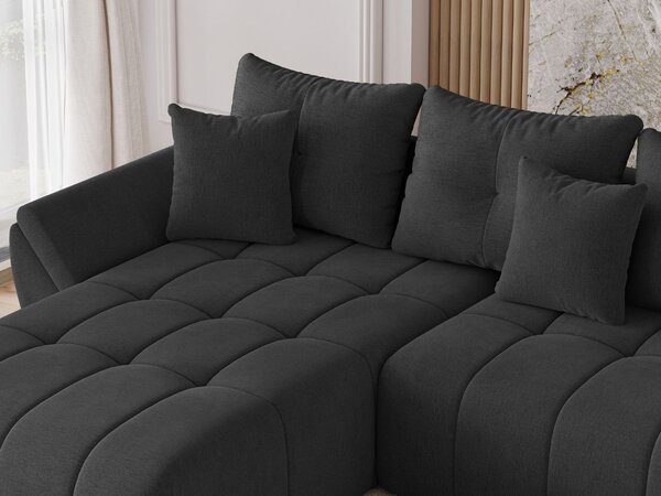 Narożnik U z funkcją spania i pojemnikiem Decor U Antracytowy