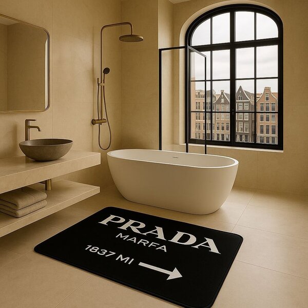 Czarne aksamitne dywaniki łazienkowe zestaw 2 szt. 60x100 cm Prada – Mila Home