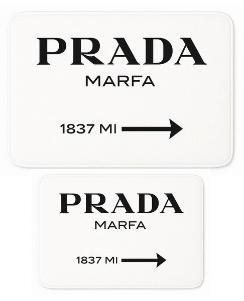 Białe aksamitne dywaniki łazienkowe zestaw 2 szt. 60x100 cm Prada – Mila Home