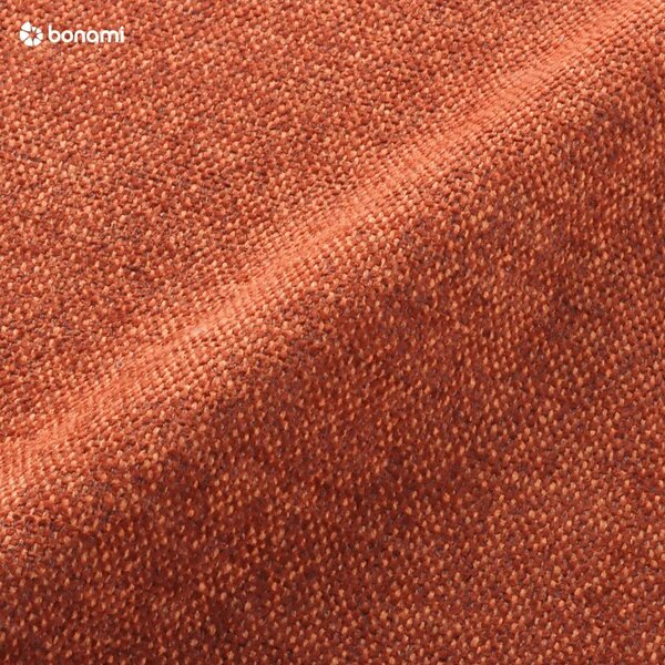Ceglasta rozkładana sofa w kształcie litery "U" Miuform Scandic Lagom, prawostronna