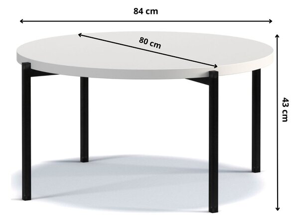 Okrągły Stolik kawowy Sevilla 84 cm Brązowy