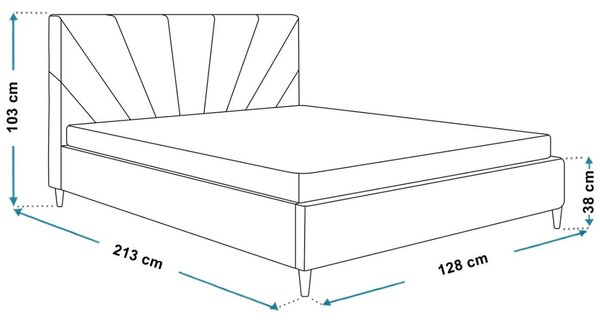 Łóżko tapicerowane ze stelażem 120x200 różowe