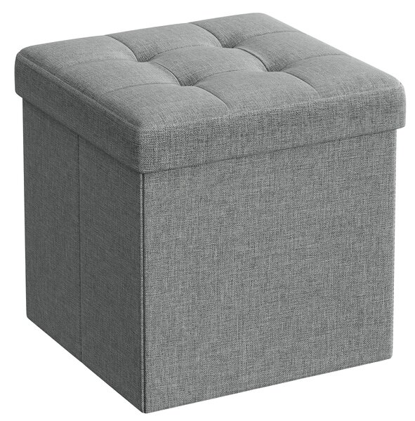 Taboretka z miejscem do przechowywania OTTOMAN 30x30 cm, szara