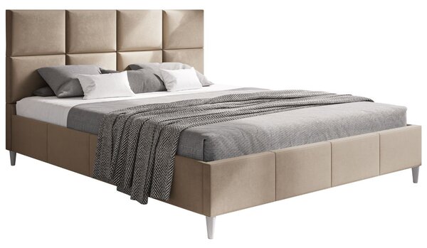 Łóżko tapicerowane ze stelażem 120x200 Luxe Beżowy