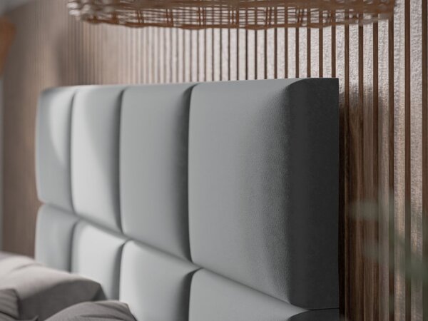 Łóżko tapicerowane ze stelażem 120x200 Luxe Ciemny szary