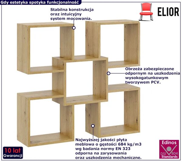 Półka ścienna w kolorze dąb artisan F5-P12