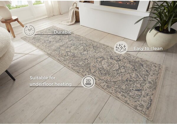 Szarobeżowy chodnik 80x200 cm Terrain Designer Sand – Hanse Home