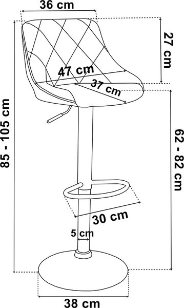 Ciemnozielony welurowy hoker kuchenny G1-D60