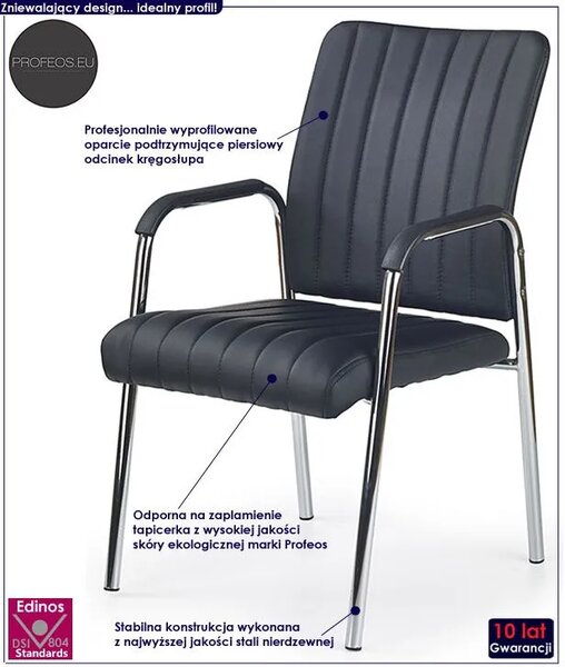 Fotel Konferencyjny Czarny K1-E71