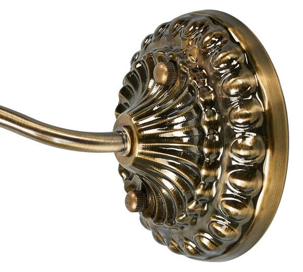 Lampa ścienna z obrazem Lindby Joely, 37 cm, mosiądz, metal, E14 Joely Lindby, możliwość ściemniania, brązowy / mosiężny, salon / jadalnia, metal, antyczny