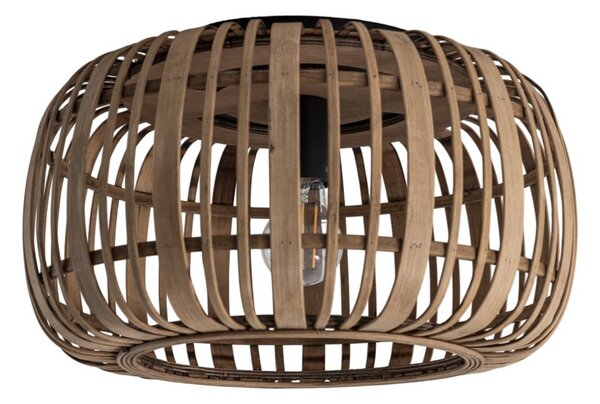 Lampa sufitowa Canyana Lindby, możliwość ściemniania, jasne drewno, salon / jadalnia, drewno, dworkowy / rustykalny