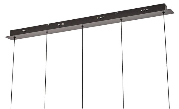 Lampa wisząca szklana Hayley Lucande, przezroczysty / transparentny, salon / jadalnia, szkło, nowoczesny