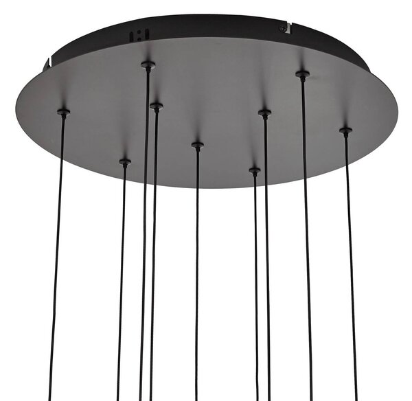 Lampa wisząca szklana Hayley Lucande, przezroczysty / transparentny, salon / jadalnia, szkło, nowoczesny