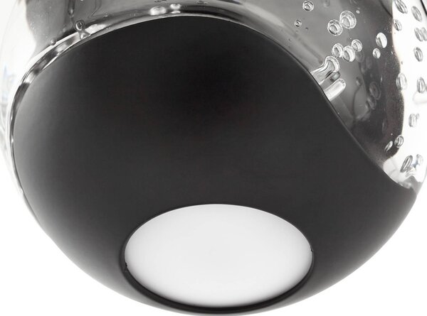 Lampa wisząca szklana Hayley Lucande, przezroczysty / transparentny, salon / jadalnia, szkło, nowoczesny