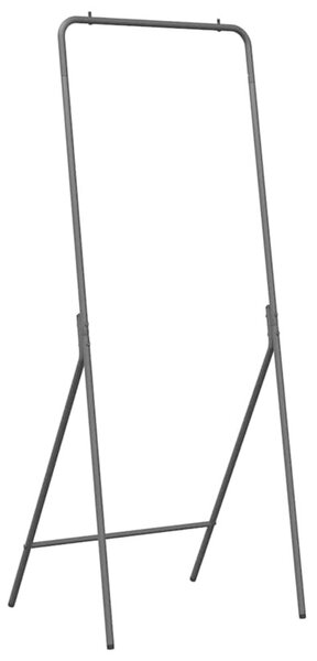 Nowoczesny wieszak na ubrania z półkami - minimalistyczny design, czarna stal, praktyczne rozwiązanie do przechowywania