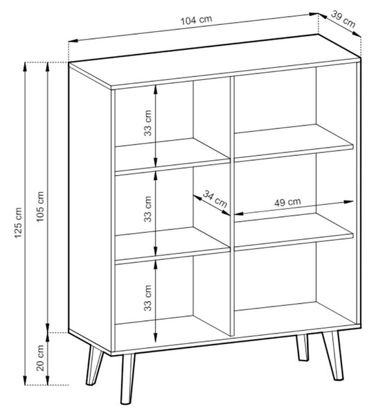 Komoda z drzwiami 104 cm Astro Czarna