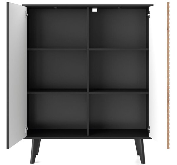 Komoda z drzwiami 104 cm Astro Czarna