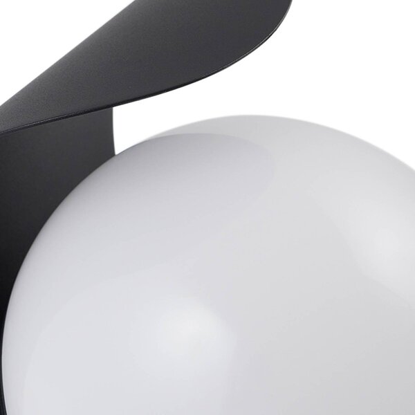 Lampa zewnętrzna z czujnikiem ruchu Lacie Lindby, czarny, aluminium, nowoczesny