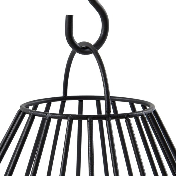 Lampa solarna LED Lindby Kelda, czarna, metalowa, 38 cm, ściemniana. Kelda Lindby, możliwość ściemniania, czarny, aluminium, nowoczesny