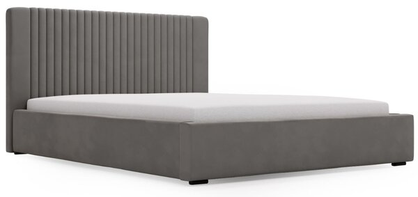 Łóżko tapicerowane z pojemnikiem i stelażem 120x200 Malmo Szary