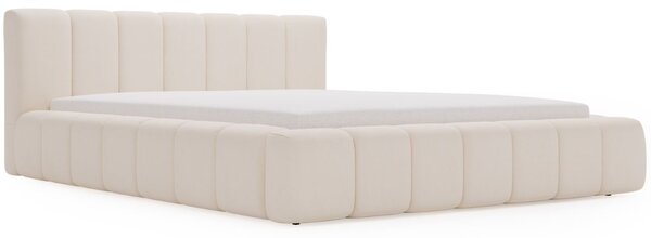 Łóżko tapicerowane z pojemnikiem i stelażem 120x200 Split Kremowy