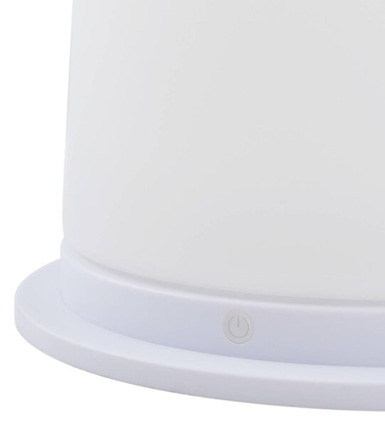 Lucande lampa tarasowa LED Gauri, biała, 153 cm, IP44 Gauri Lucande, możliwość ściemniania, biały / opal, tworzywo sztuczne, nowoczesny