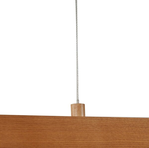 Lampa wisząca Nihalo Lucande, możliwość ściemniania, jasne drewno, salon / jadalnia, drewno, nowoczesny