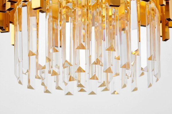 LAMPA WISZĄCA ŻYRANDOL KRYSZTAŁOWY ZŁOTY FERA D40